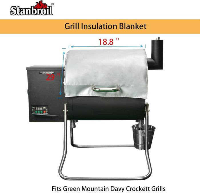 Insulation Blanket for Green Mountain Davy Crockett Wood Pellet Smoker Grills