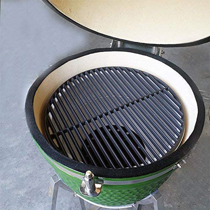 Big Green Egg 18 3/16 Inch Cast Iron Grill Cooking Grates Scenario