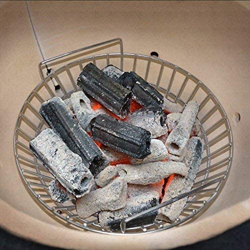 Kamado Ceramic Grill Charcoal Ash Basket fits Kamado Joe Big Joe and other 24 Inch Ceramic Grills