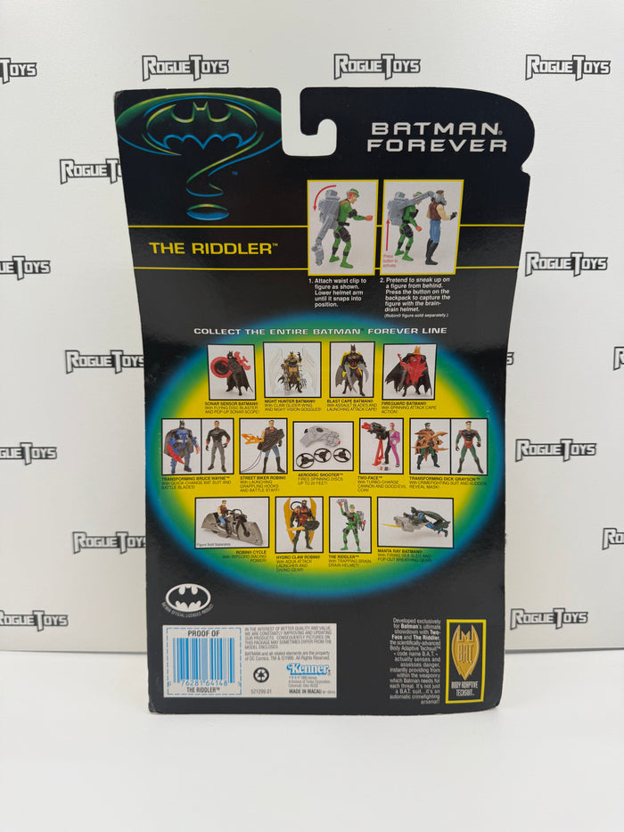Kenner Batman Forever The Riddler with Trapping Brain-Drain Helmet!