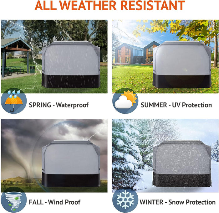 Large Grill Cover 76'' W x 28.3" D x 46.1" H fits for 6 and more Burner Gas Grills, fits Combo Grills