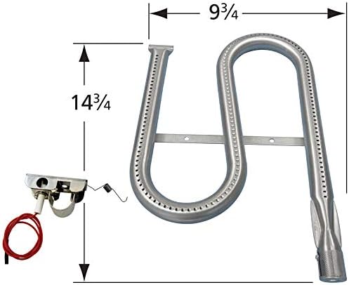 Left Burner for Ducane 1500, 1502, 1504, 1505, 2000, 3000, 4000, 4005, 5002, 5004, 5005 Gas Grills