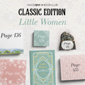 Once Upon a Book Club Classic Edition, Little Women showing the custom book cover and wrapped gifts labeled with page numbers.