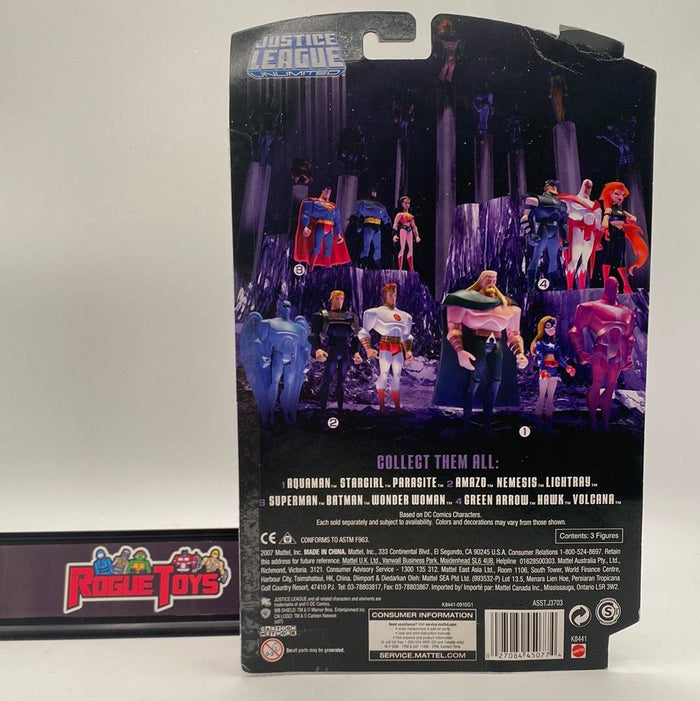 Mattel DC Super Heroes Justice League Unlimited Lightray | Amazo | Nemesis - Rogue Toys