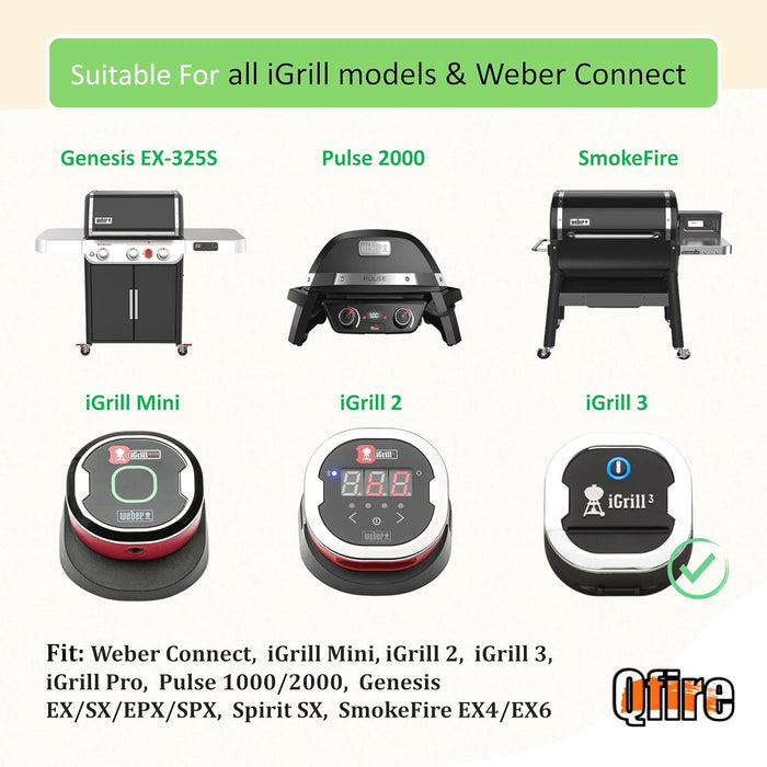 Meat Probe Compatible with Weber SmokeFire EX4/EX6 Wood Fired Pellet Grill, 2-Pack