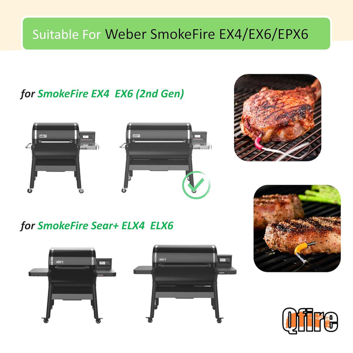Meat Probe Compatible with Weber SmokeFire EX4/EX6 Wood Fired Pellet Grill, 2-Pack