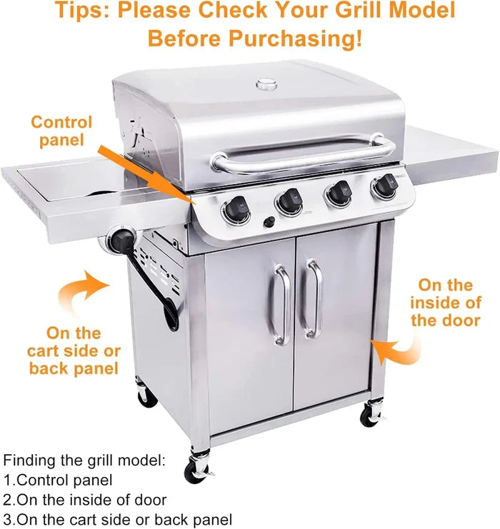 Repair Parts Kit for Char-broil 466271509, 463271510, 463271009, 466271309 4 Burner Gas Grills