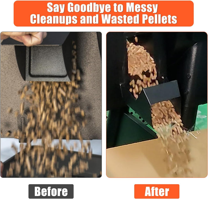 Pellet Helper Chute and Grease Chute Cover for Traeger and Pit Boss Pellet Grills