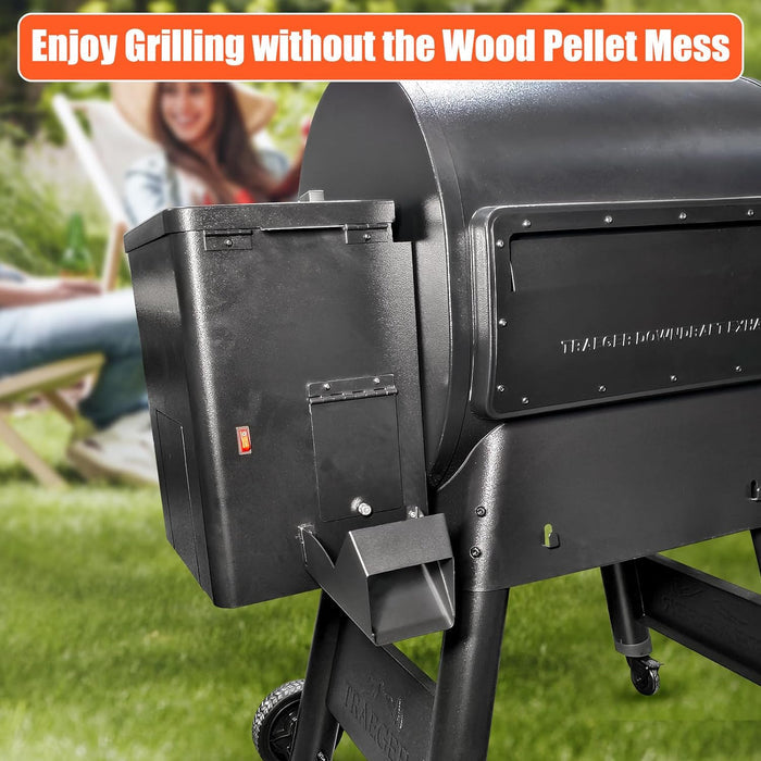 Pellet Helper Chute and Grease Chute Cover for Traeger and Pit Boss Pellet Grills