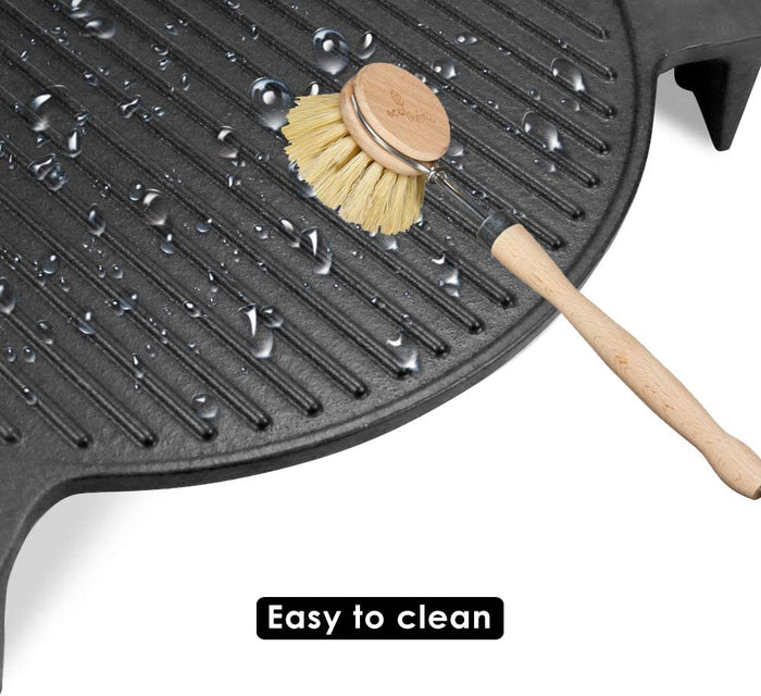 Cast Iron Plate Setter for 18" Kamado grilll Big Green Egg etc, Grooved Pizza Stone, Smokin' Stone