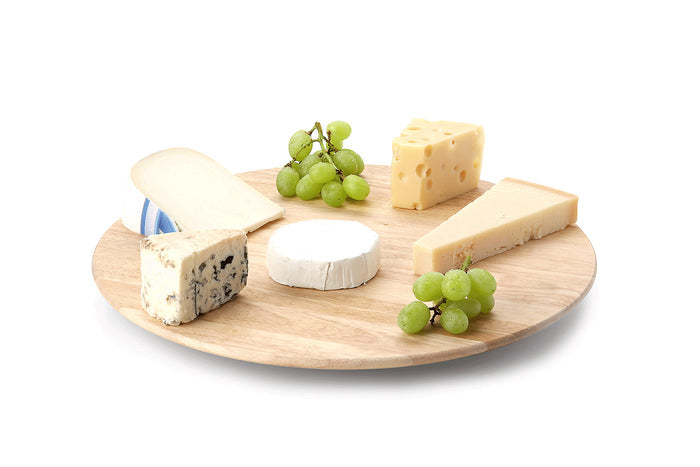 Plateau à fromage rotatif Continenta en bois d'hévéa - 40cm