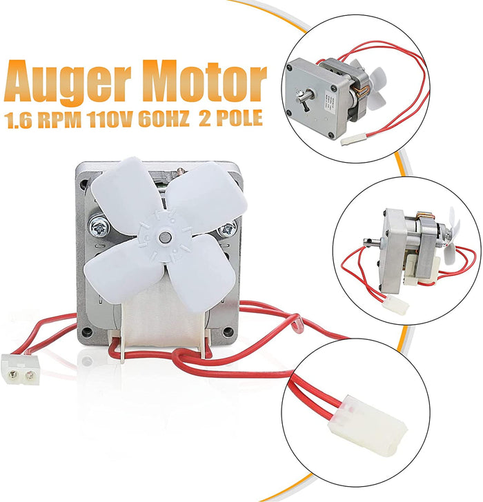 Porcelain Enameled Fire Burn Pot, Hot Rod Ignitor, Auger Motor and Induction Fan Parts Kit for Pit Boss Pellet Grills