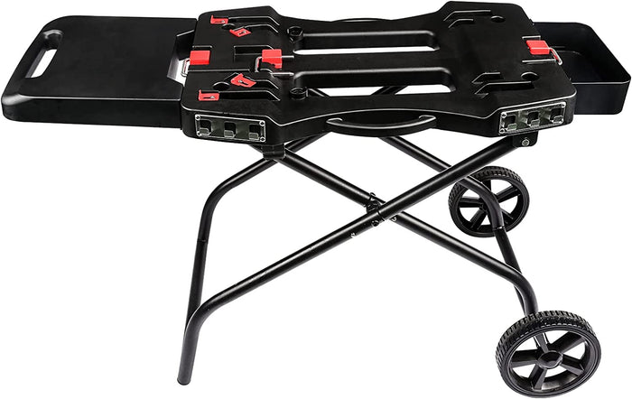 Portable Rolling Cart Folding Stand for Weber Q Series Gas Grills and 17 inch, 22 inch Flat Top Griddles