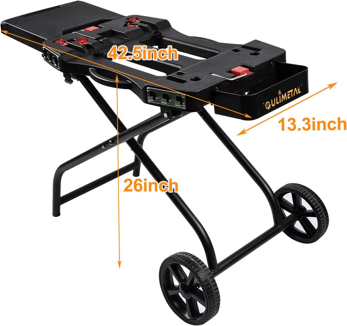 Portable Cart for Weber Q Series Gas Grills and 17 inch, 22 inch Flat Top Griddles