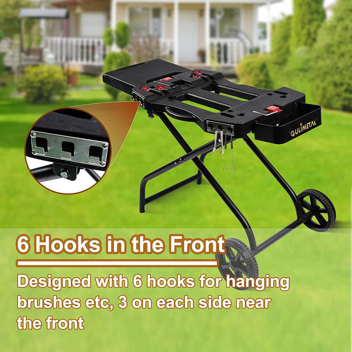 Portable Cart for Weber Q Series Gas Grills and 17 inch, 22 inch Flat Top Griddles
