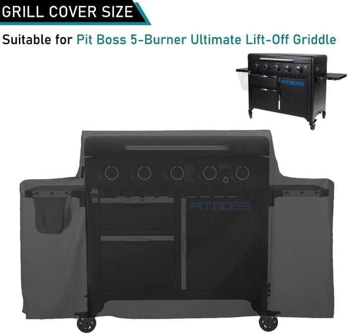 Premium Cover for Pit Boss PB5BGD2 5 Burner Ultimate Lift-Off Griddle Grill