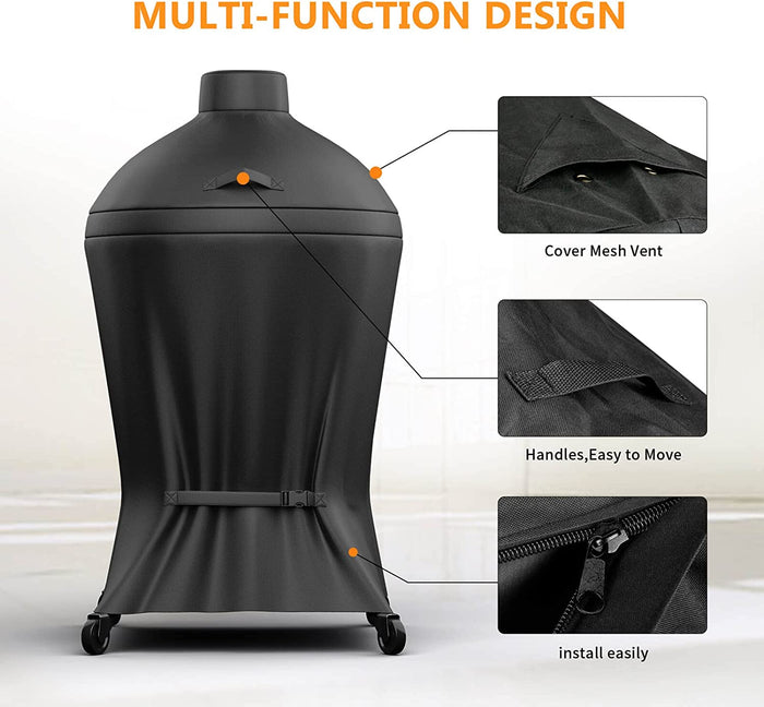 Premium Grill Cover fits Char-Griller Akron, Akron JR Series Egg Kamado Ceramic Charcoal Grills