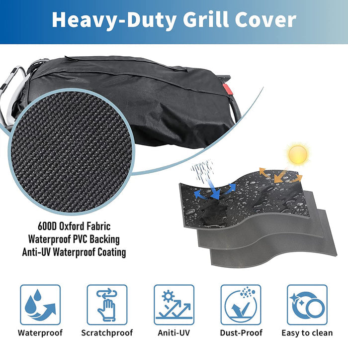 Grill Cover for Weber 9010001 Traveler Grill, 7030 Cargo Protector Storage Bag