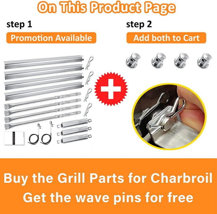Repair Kit for Char-Broil 463352521, 463350521, 463352021, 463330521, 463331021, 463331221 Performance 4 Burner Gas Grills