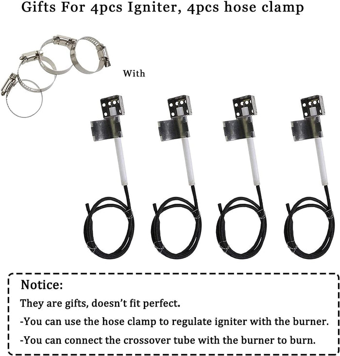 Repair Parts Kit for CharBroil 466272108, 466241614, 466247110, 466247512, 466270912, 463273513, 463273915 4 Burner Grills