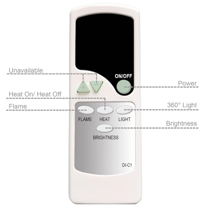 Replacement for Dimplex Revillusion Electric Log Set Fireplace Heater Remote Control