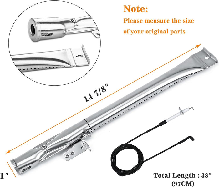 Grill Parts Kit Fits Nexgrill 4 Burner 720-0783E, 720-0783H, 720-0783W, 720-0783EH etc Burner Tube + Heat Tent