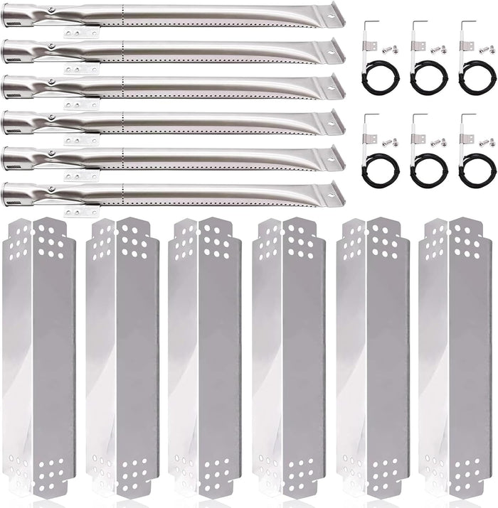 Replacement Parts Kit for Nexgrill 6 Burner 720-0898, 720-0898A, 730-0898, 730-0898A Grills, Stainless Steel Burners and Heat Plates