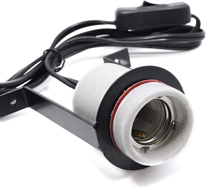Reptile Ceramic Heat Lamp Holder Pet Heater Bracket for Heat Lamp Bulb 300W (Lamp Bulb Not Included)