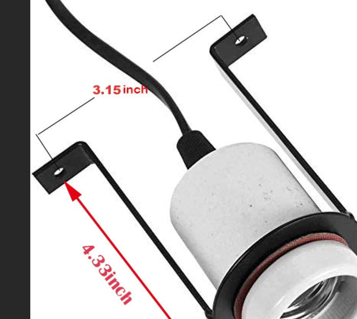 Reptile Ceramic Heat Lamp Holder Pet Heater Bracket for Heat Lamp Bulb 300W (Lamp Bulb Not Included)