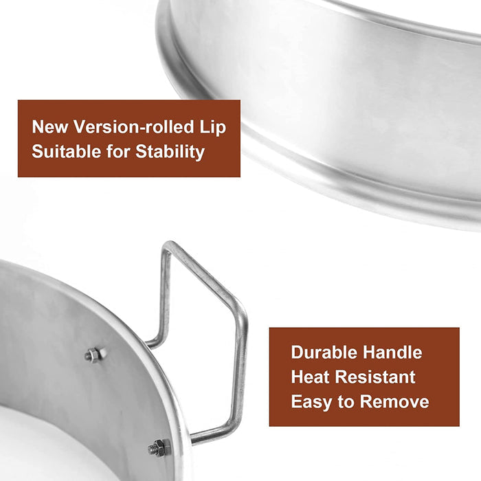 Rotisserie Ring Kit for Weber 22.5 Inch One-Touch Silver, Bar-B-Kettle, Master-Touch, Performer and Premium and other 22.5 Inch Charcoal Grills