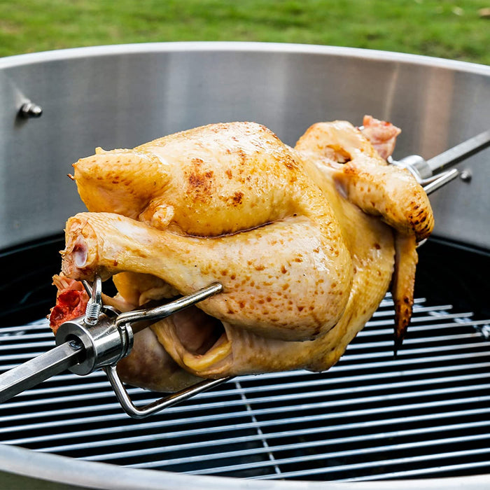Rotisserie Ring Kit for Weber 22.5 Inch One-Touch Silver, Bar-B-Kettle, Master-Touch, Performer and Premium and other 22.5 Inch Charcoal Grills