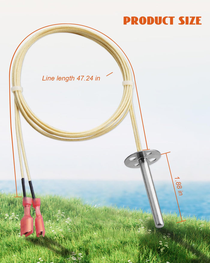 RTD Temperature Probe Sensor for Rec Tec/RecTeq Bullseye 380, RT-B380, RT-B380X Wood Pellet Grills