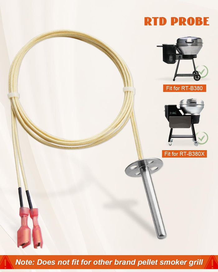 RTD Temperature Probe Sensor for Rec Tec/RecTeq Bullseye 380, RT-B380, RT-B380X Wood Pellet Grills
