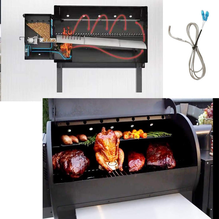 RTD Temperature Sensor Probe 50151 Compatible with Louisiana Pellet Grill & Country Smoker Grills