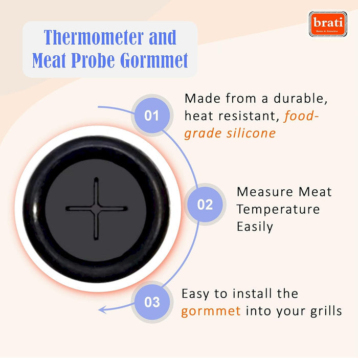 Rubber Meat Probe Grommet Replacement for Traeger/Z Grills Wood Pellet Grills, 6-Pack