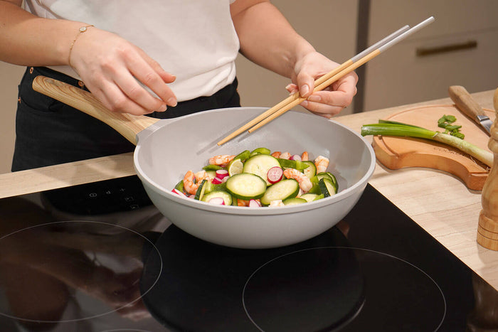Set de 3 ustensiles Cookut en bois pour L'Incroyable Poêle et L'Incroyable Wok - Perle