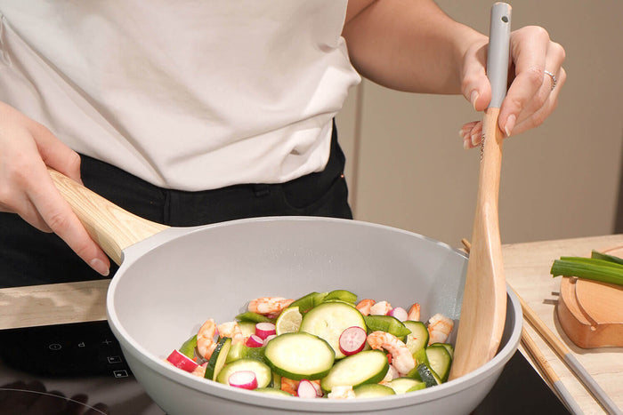 Set de 3 ustensiles Cookut en bois pour L'Incroyable Poêle et L'Incroyable Wok - Perle