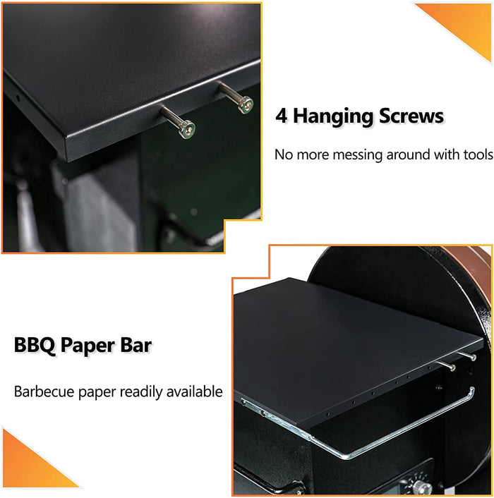 Side Table Shelf for Pit Boss Lexington 540, 700, 850, 1100, 1150 and Austin XL BBQ Pellet Smoker Grills