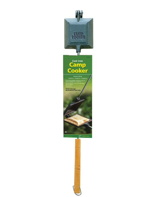 Single Cast Iron Camp Cooker for Outdoor Cooking, Fire Pit, Campfire