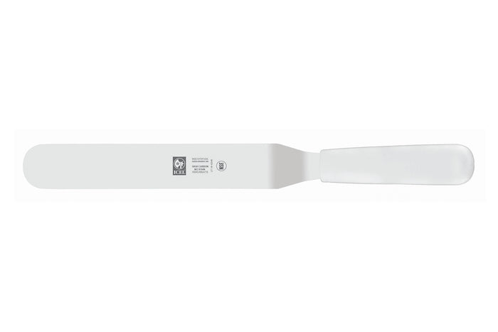 Spatule coudée professionnelle Icel manche PP blanc - 30 cm
