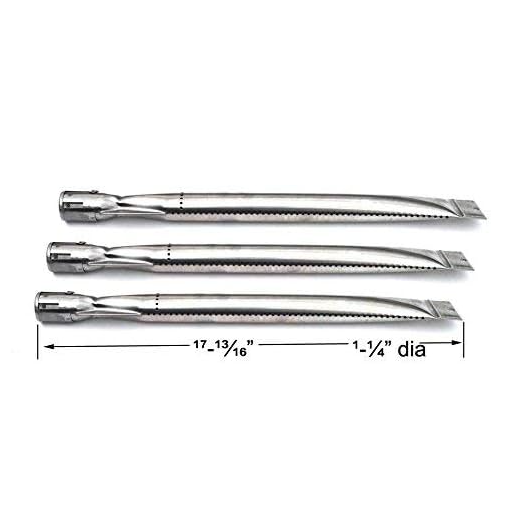 Stainless Burner for Perfect Flame E3520-LPG, E3520-NG, E3520LPG, E3520NG Grill Model, (3-pack)
