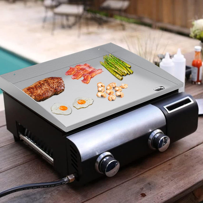 Stainless Steel Flat Top Griddle for Cuisinart CGG-501 Gourmet 2 Burner Propane Gas Griddle - 19.5"
