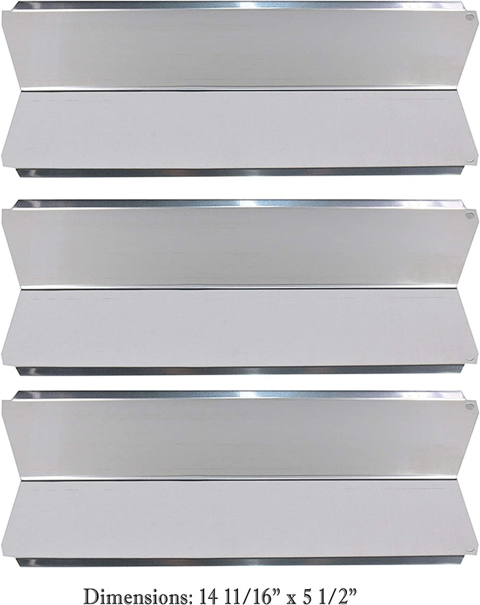 Stainless Steel Heat Plates 3Pcs Kit for Fiesta Blue Ember Gas Grills