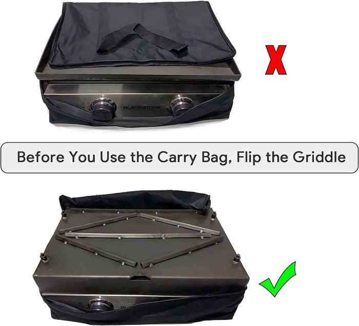 Table Flat Top Griddle Cover + Carry Bag fits Blackstone 22 Inch Griddle Without Hood
