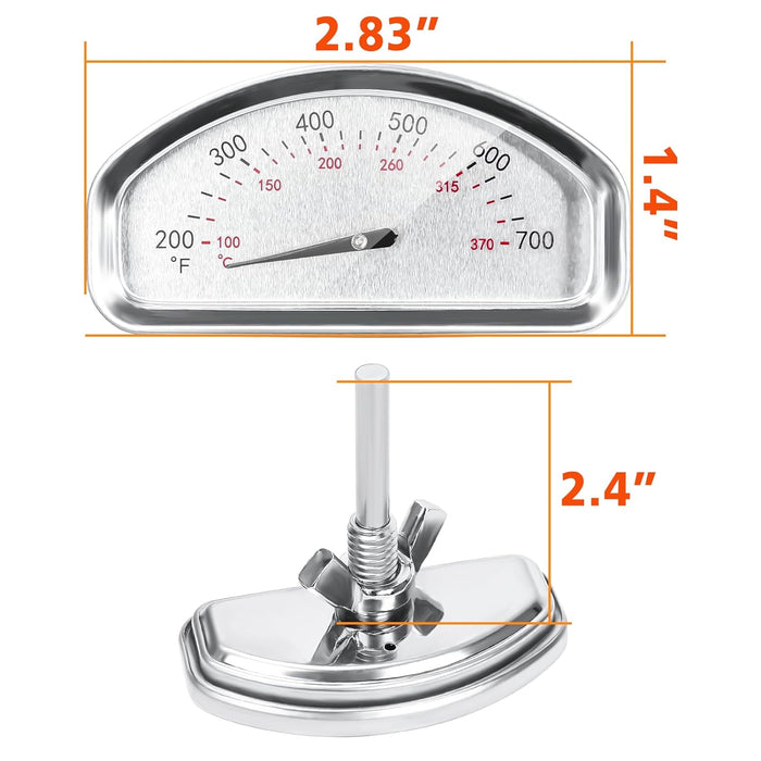 Temperature Gauge Thermometer for Cuisinart GAS2556AS, GAS2456AS, GAS2256AS Gas Grills