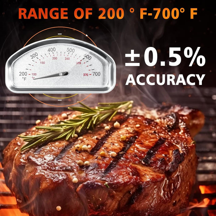 Temperature Gauge Thermometer for Cuisinart GAS2556AS, GAS2456AS, GAS2256AS Gas Grills