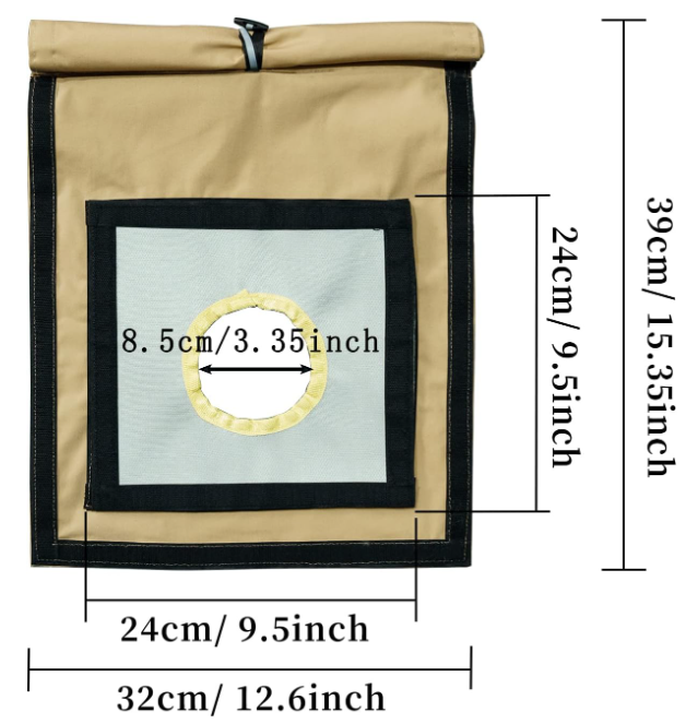 Tent Stove Jack with Rain Flap Fire Resistant for Canvas Hot Tent Camping
