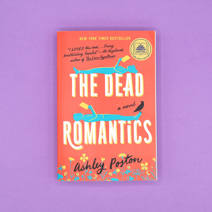 Book cover of 'The Dead Romantics' by Ashley Poston on a purple background