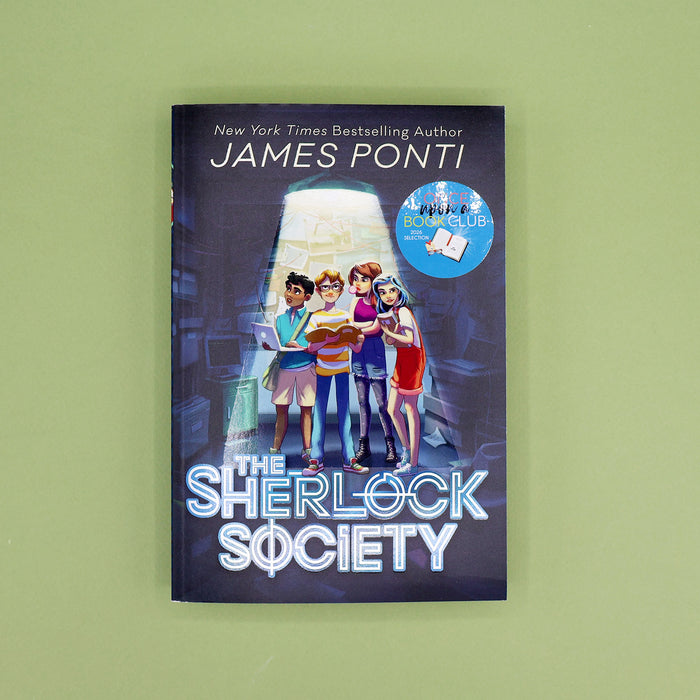 Book cover of 'The Sherlock Society' by James Ponti on a green background