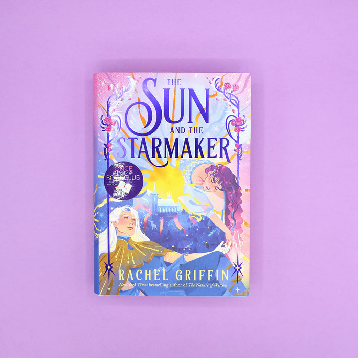 Book cover of 'The Sun and the Starmaker' by Rachel Griffin on a purple background